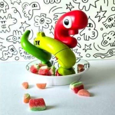 Liquorice Stick, Water Melon Whirl by Tori Woolley